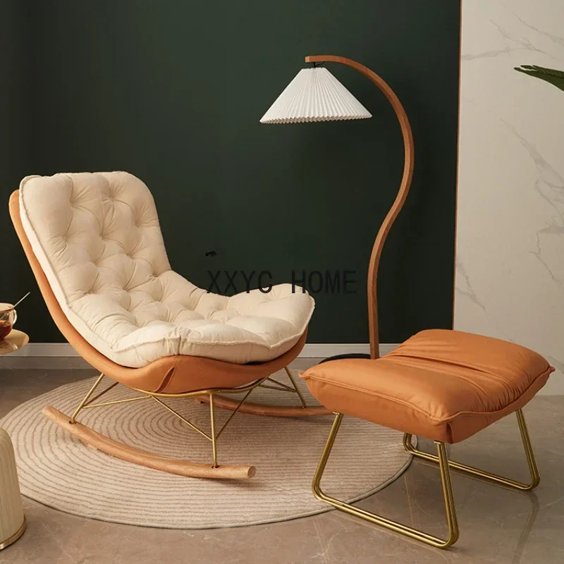 

Home Living Room Rocking Chair Light Luxury Single-Seat Sofa Chair Adult Balcony Leisure Chair