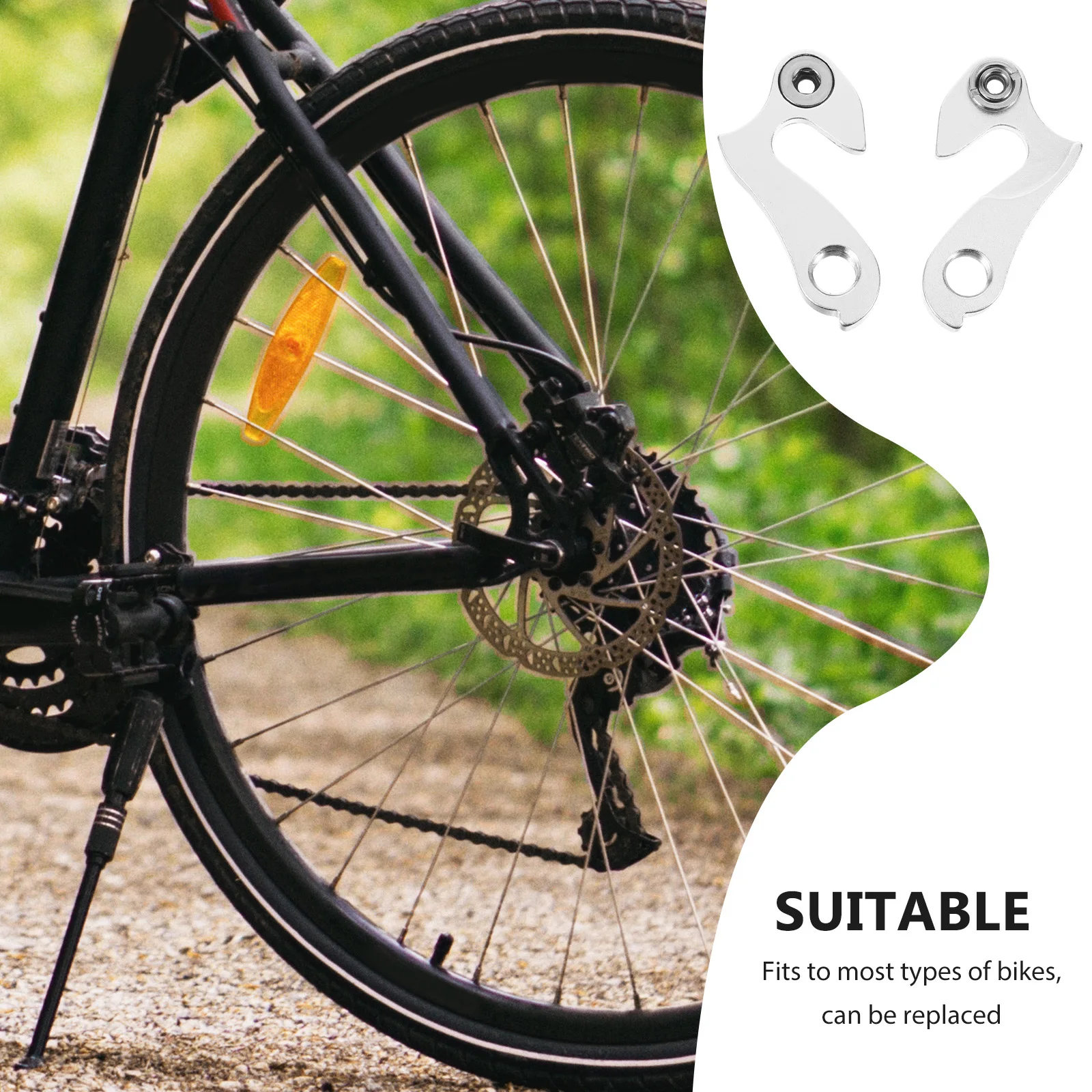 

2Pcs Rear Derailleur Hangers Alloy Adjustable Tail Hook Bike Frame Cycling Gear Repair Parts Rear Derailleur Hanger