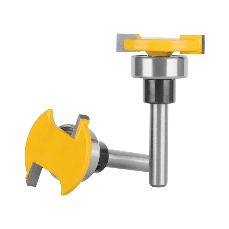 YUSUN T Type Bit With Bottom Bearing Router Bit Woodworking Milling Cutter For Wood Bit Carbide Cutters Face Mill End Mill