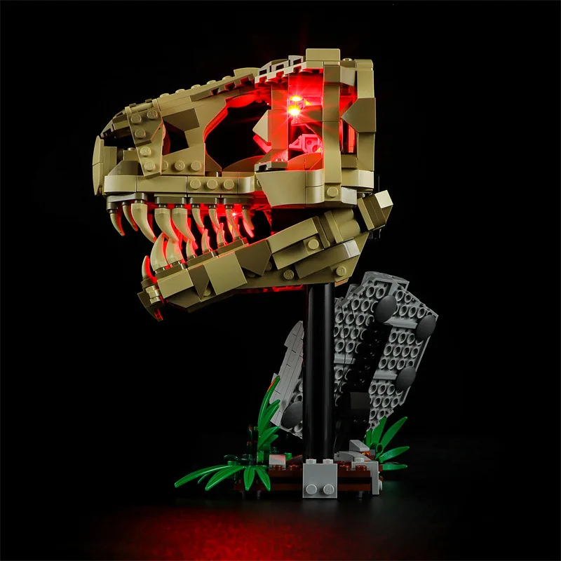 (Only LED Light)  76964 Dinosaur Fossils T. rex Skul (Not Include Building Blocks Bricks Kits Sets Model)