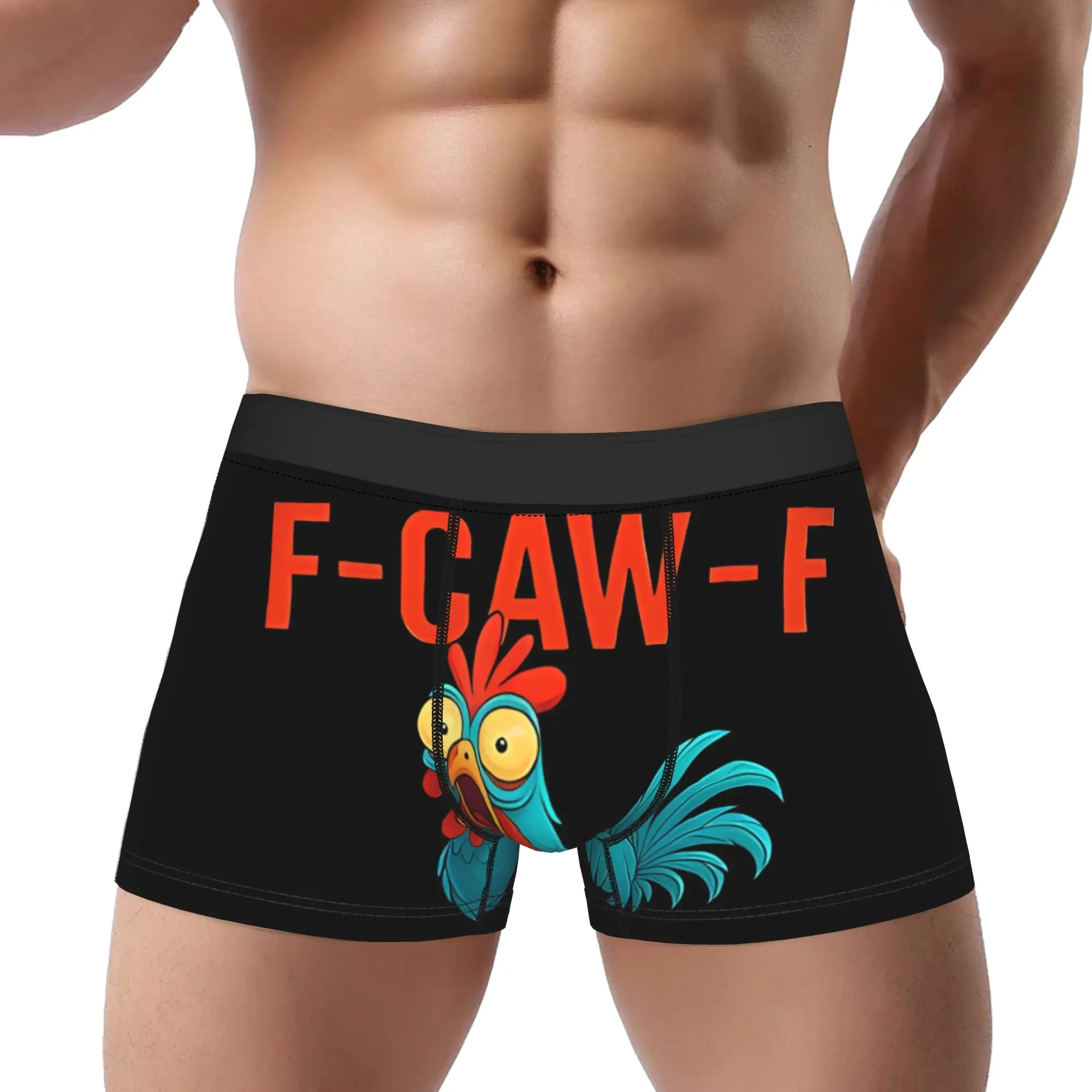 

Blue F Caw F Rooster Underpants Breathbale Panties Male Underwear Comfortable Shorts Boxer Briefs