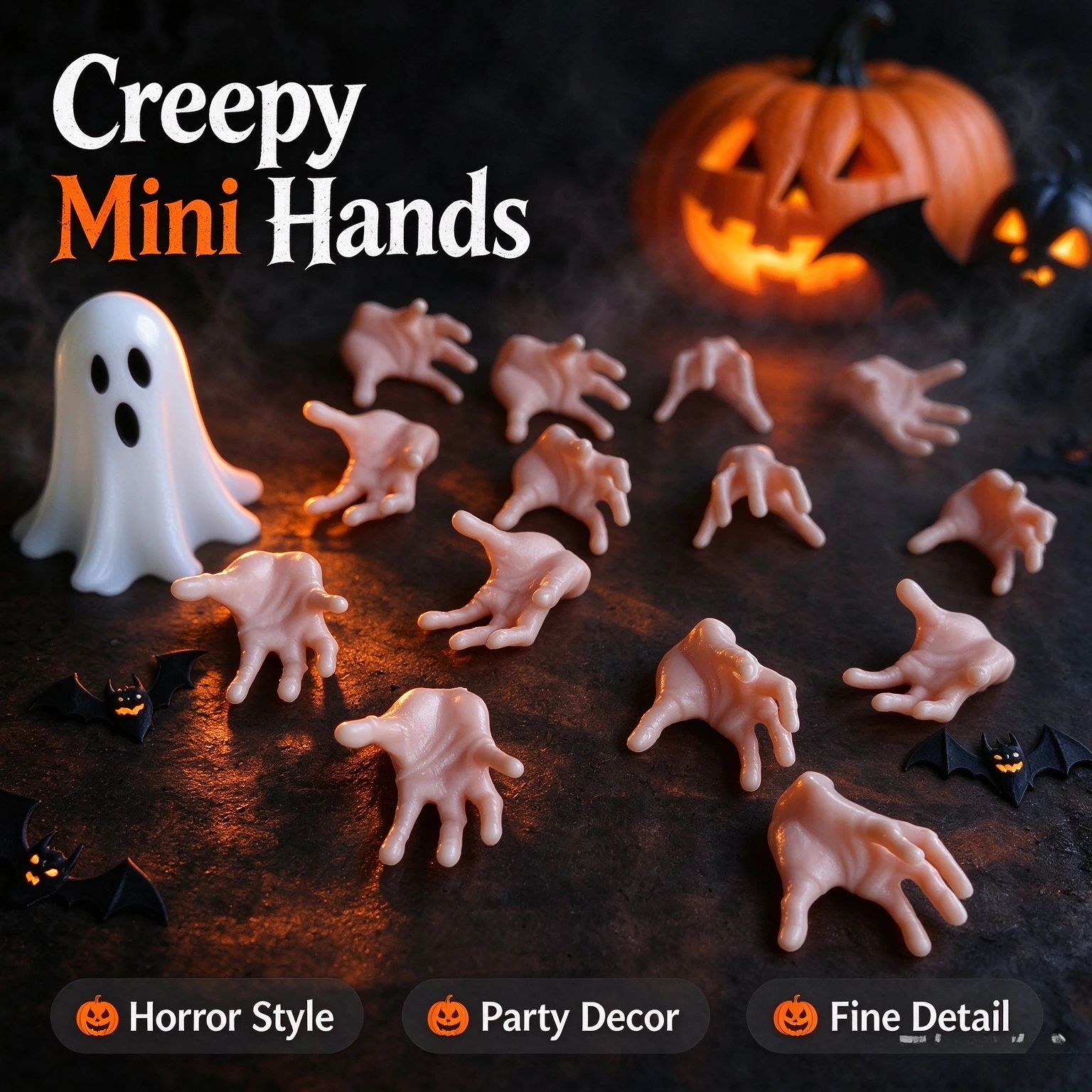 Halloween Horror Mini Plastic Hands Spooky - for Escape Room Haunted House Prank Atmosphere