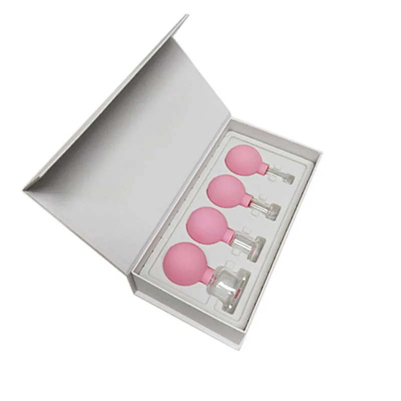

4pcs Rubber Vacuum Cupping Set Massager Face Body Glasses Massage Body Cups Anti Cellulite Facial Beauty Chinese Cupping Therapy
