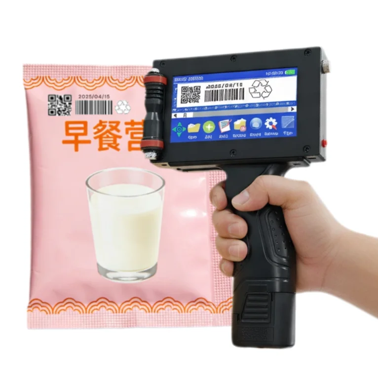 Smart Touch Screen Handheld Battery-Powered Inkjet Printer Fast-Dry Ink for Industrial Coding Marking Plastic Metal Various