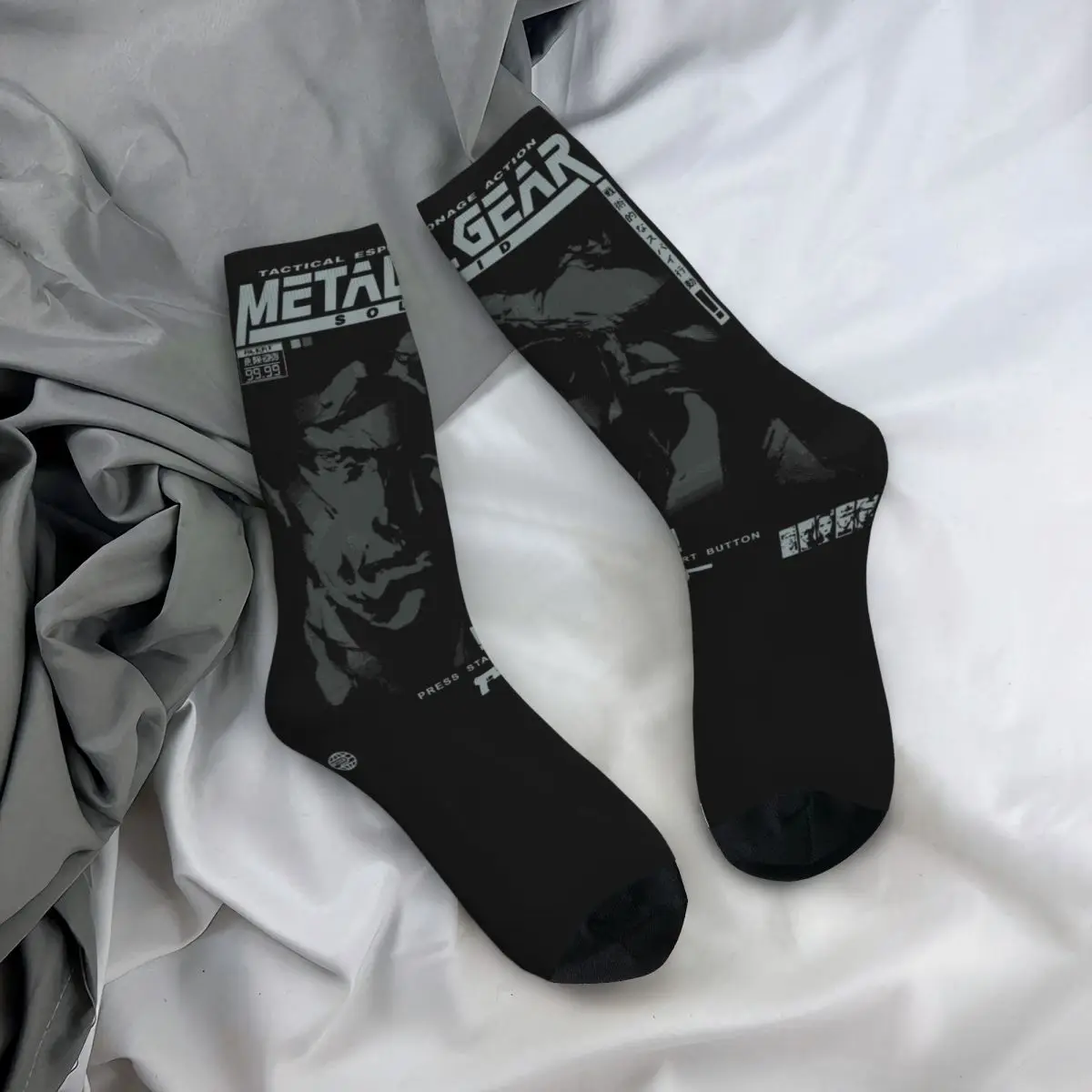 MGS1 Snake BLACKOUT Metal Gear Gift Crew Socks Accessories for Women Men Cozy Sock