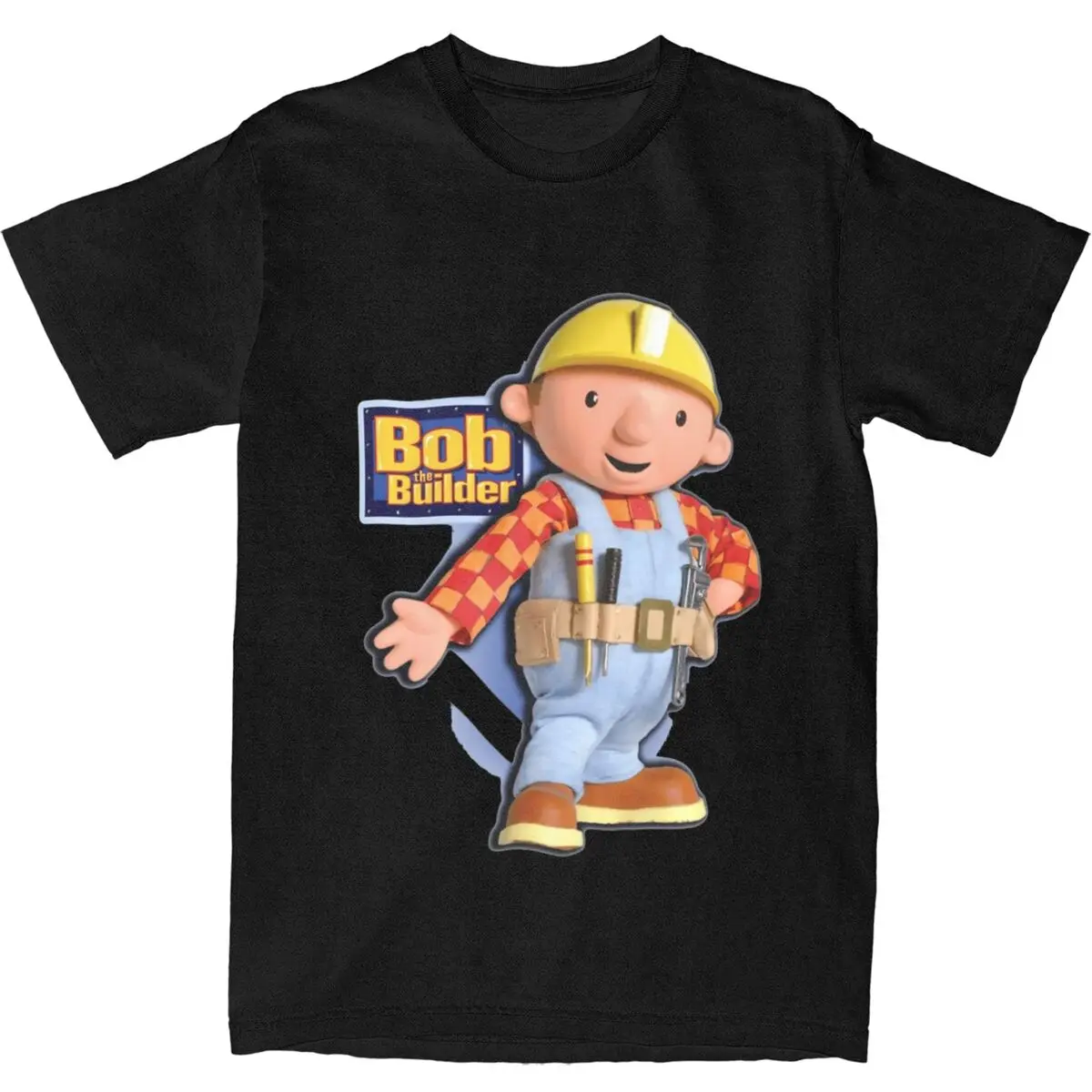 Oversized T Shirt Bob The Builder Cotton T Shirts Funny Repair Man Hip Hop Tee Shirt for Adult Summer Y2K Short Sleeve Tees