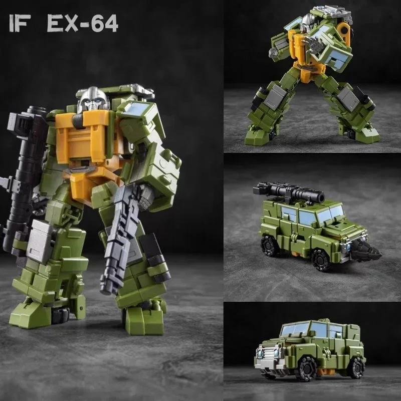 

Iron Factory Transformation IF EX-64 EX64 Brawn Resolute Defender Mini Action Figure Robot Gift Collection Toys