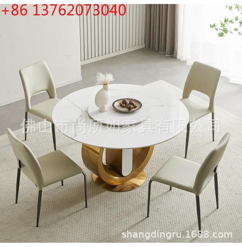 

Light luxury fashion dining table, new Italian light luxury rock slab dining table, simple dining table for home use