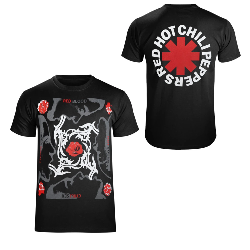 Rare Red Hot Chili Peppers - Rock Short Sleeve American Streetwear Letter T-Shirt for Men Women