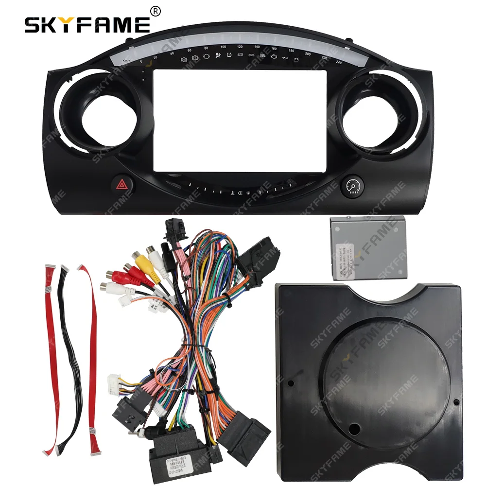 

SKYFAME Car Frame Fascia Adapter Canbus Box Decoder Android Radio Dash Fitting Panel Kit For BMW Mini Cooper R50 R52 R53 R56 R60