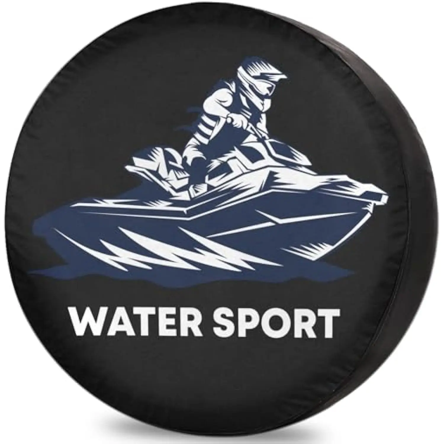 

Jet Ski Water Sport Graphic Tire Cover Sunproof Dustproof Spare Wheel Protector for RV SUV Trailer Camper
