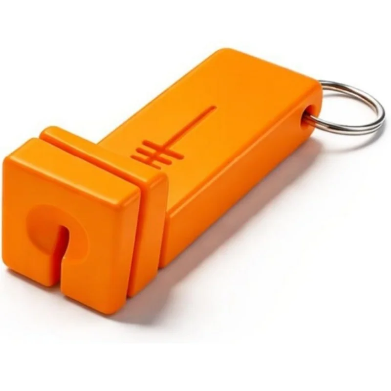 Fly Fishing Tying Tool Magnetic Fly Threader 4-Slot Precision Threading Tool Tippet Guide with Keychain for Small Flies