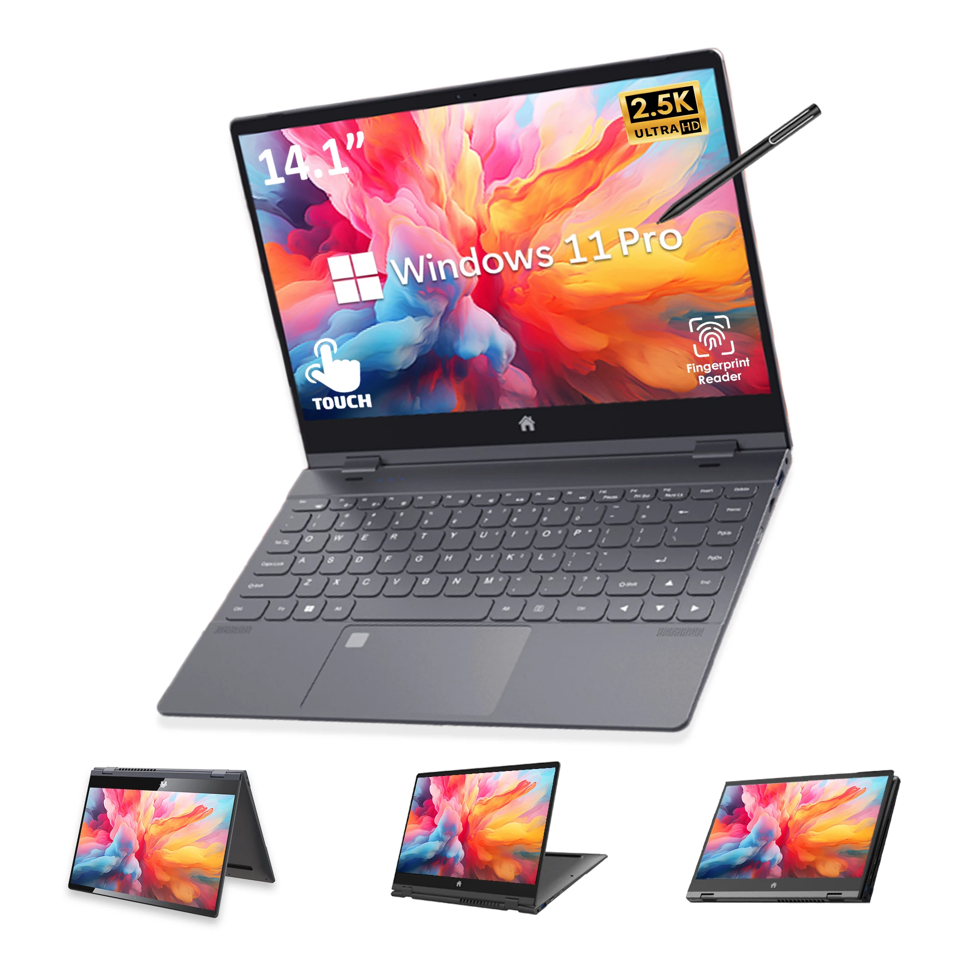 

2025 New Mini Laptop Cheap 14.1 Inch Business Laptops N95 CPU 512GB SSD 1TB RAM DDR4 Touchscreen Metal Home Personal Use