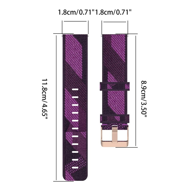 18mm Woven Nylon Strap Replacement For Garmin Forerunner 255S/Forerunner 255S music/Venu 2S Smart Watch Band Sports Wristband