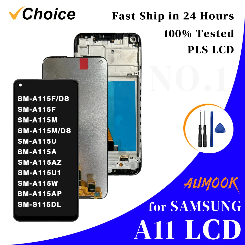 A11 ЖК-дисплей для Samsung A115 ЖК-дисплей с сенсорным экраном Digiziter в сборе pantalla для Samsung A11 с рамкой ЖК-дисплей