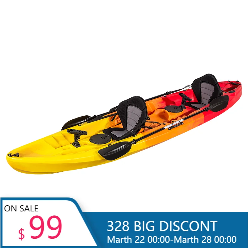 Double‑Seat Sit‑on‑Top 2‑Person Family Kayak For Lake And River Paddling