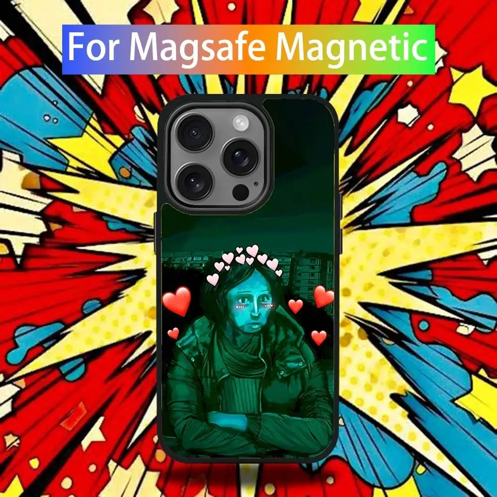 دخيل لا أنا لست حافظة هاتف بشري لهاتف آيفون 17,16,15,14,13,12,11,Pro,Max,Plus,Mini,SE4 شحن لاسلكي Magsafe مغناطيسي