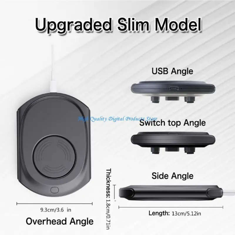 U2JE Mouse Jiggler Undetectable Metal Mouse Mover w/ Switches Button Simulate Mouse Movement Keeps PC Active Mouse Wiggler