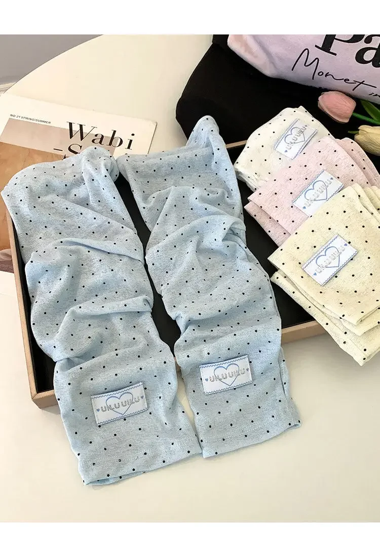 Summer Women Polka Dot Sun Protection Arm Sleeves Korean Trendy Ins Loose Arm Covers Cycling Driving Outdoor Sun Sleeves view 5