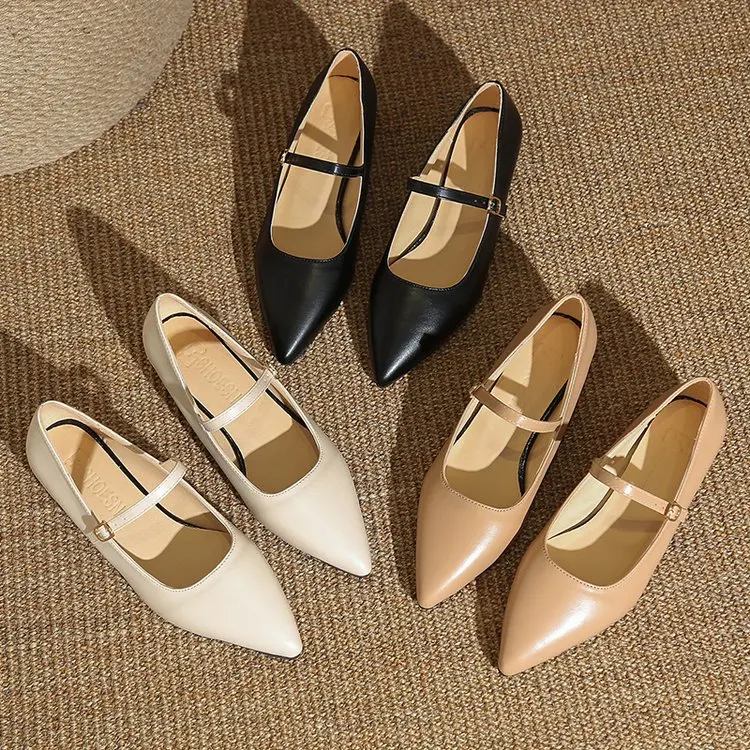

2025 Ladies Pumps Square Heels Pointed Toe with Medium Women's Shoes on Promotion Casual Non Slip Young Vacation Shoe Wholesale