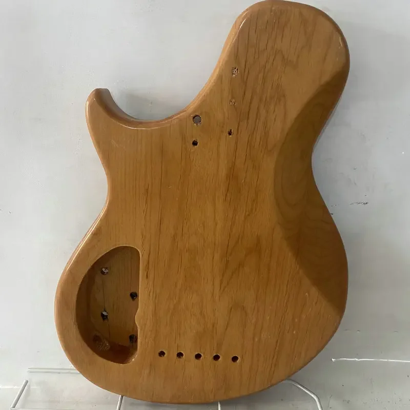 YB215 Finished 5 String Bass Guitar Body Light Green Flamed Maple +Solid Alder Surface Fixed Bridges String Through Body