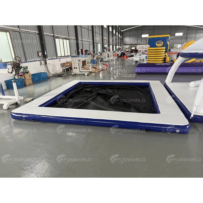 

Heavy Duty Double Layer Water Floating Swimming Pool Inflatable Ocean Pool With Net