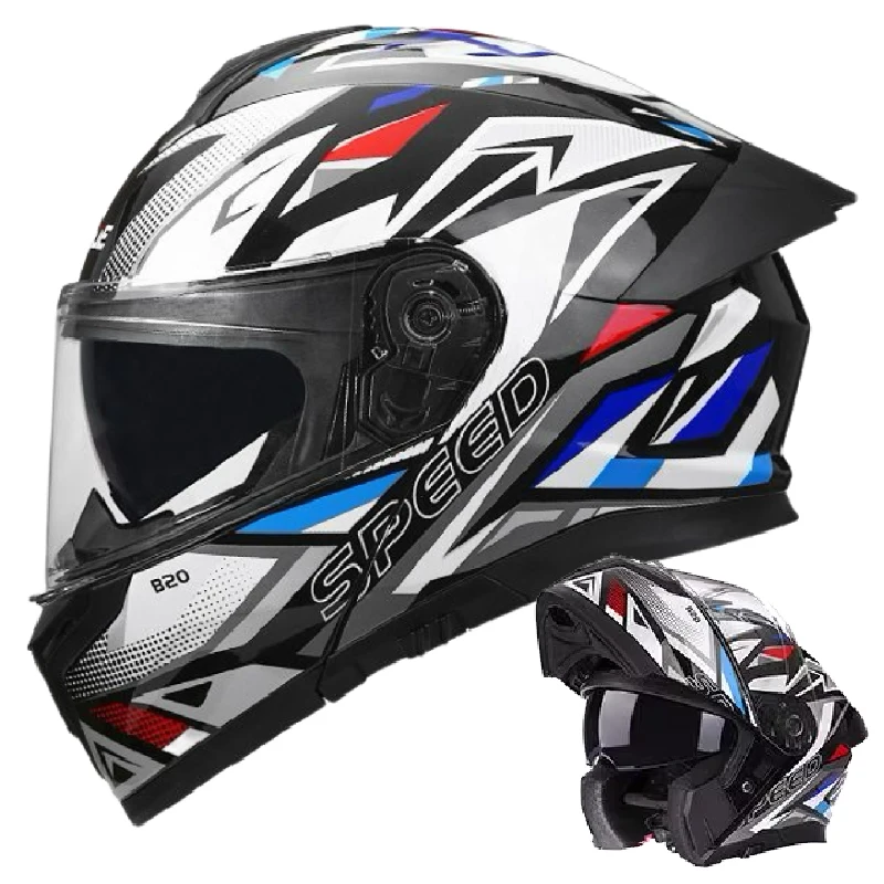 

Flip Up Motorcycle Helmet Dual Lens Racing Off-road Helmet Cascos Para Moto Motorbike Helmet DOT Approved for BMW Four Seasons