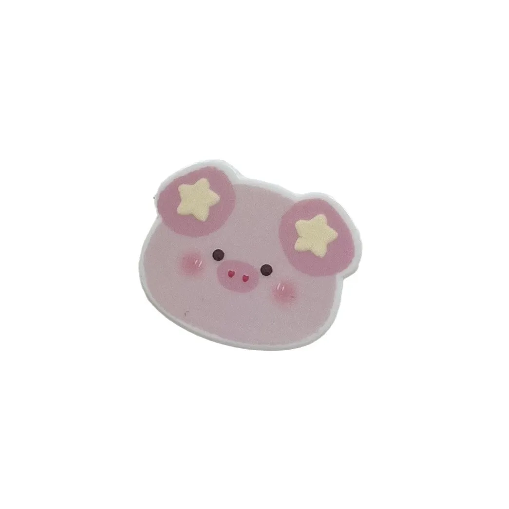 2pcs miniso rabbit cat pig series cartoon resin flatback cabochons diy crafts materials jewelry making charms