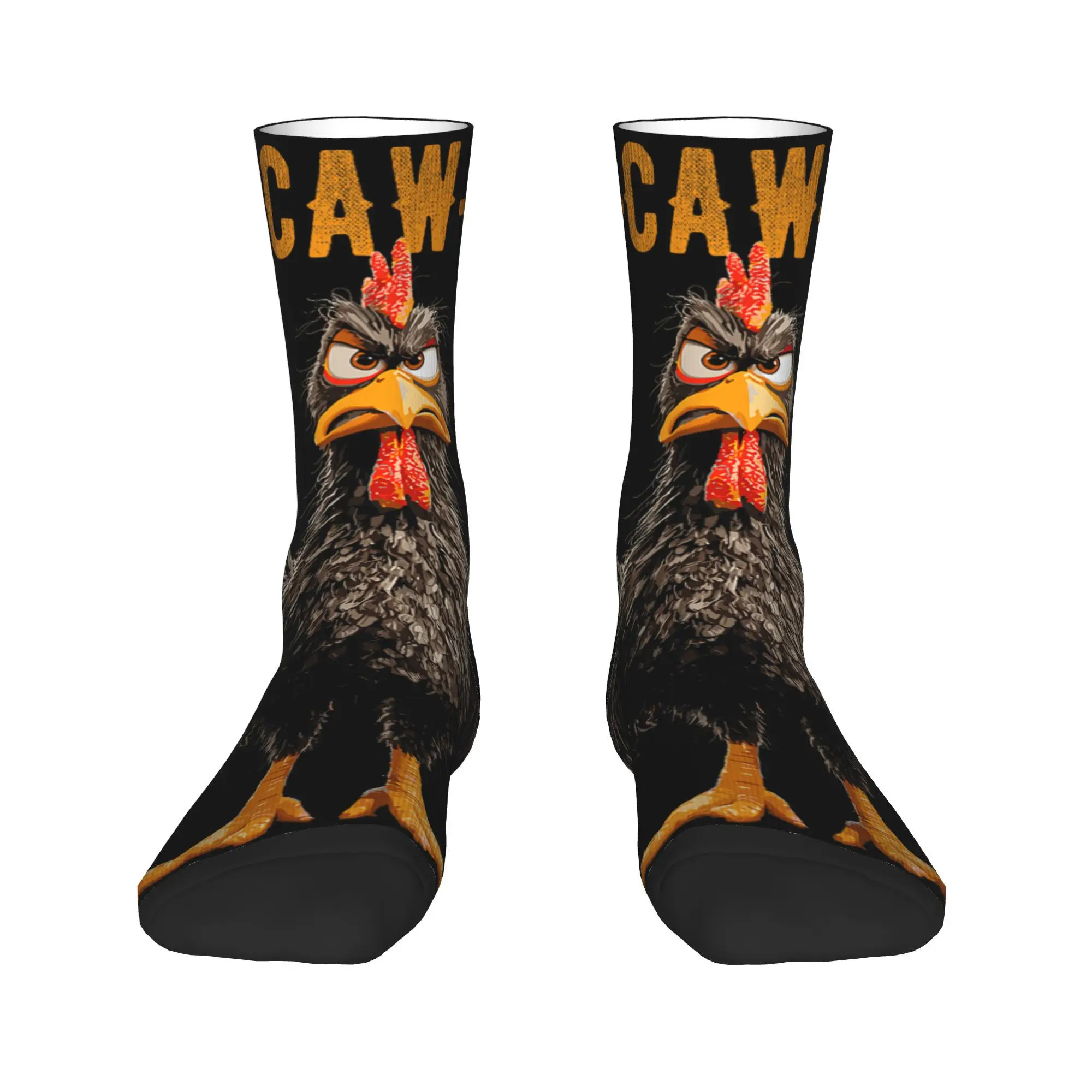Meias masculinas engraçadas F-Caw-F frango FCAWF meias antiderrapantes respiráveis outono design elegante meias de corrida