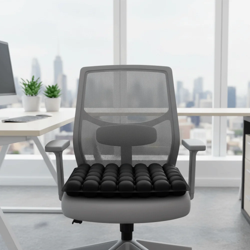 وسادة مقعد ثلاثية الأبعاد لخلية الهواء مربعة خفيفة الوزن وسادة كرسي مريحة مضادة لقرحة الفراش عالية الارتداد وسادة كرسي للجلوس الطويل #2