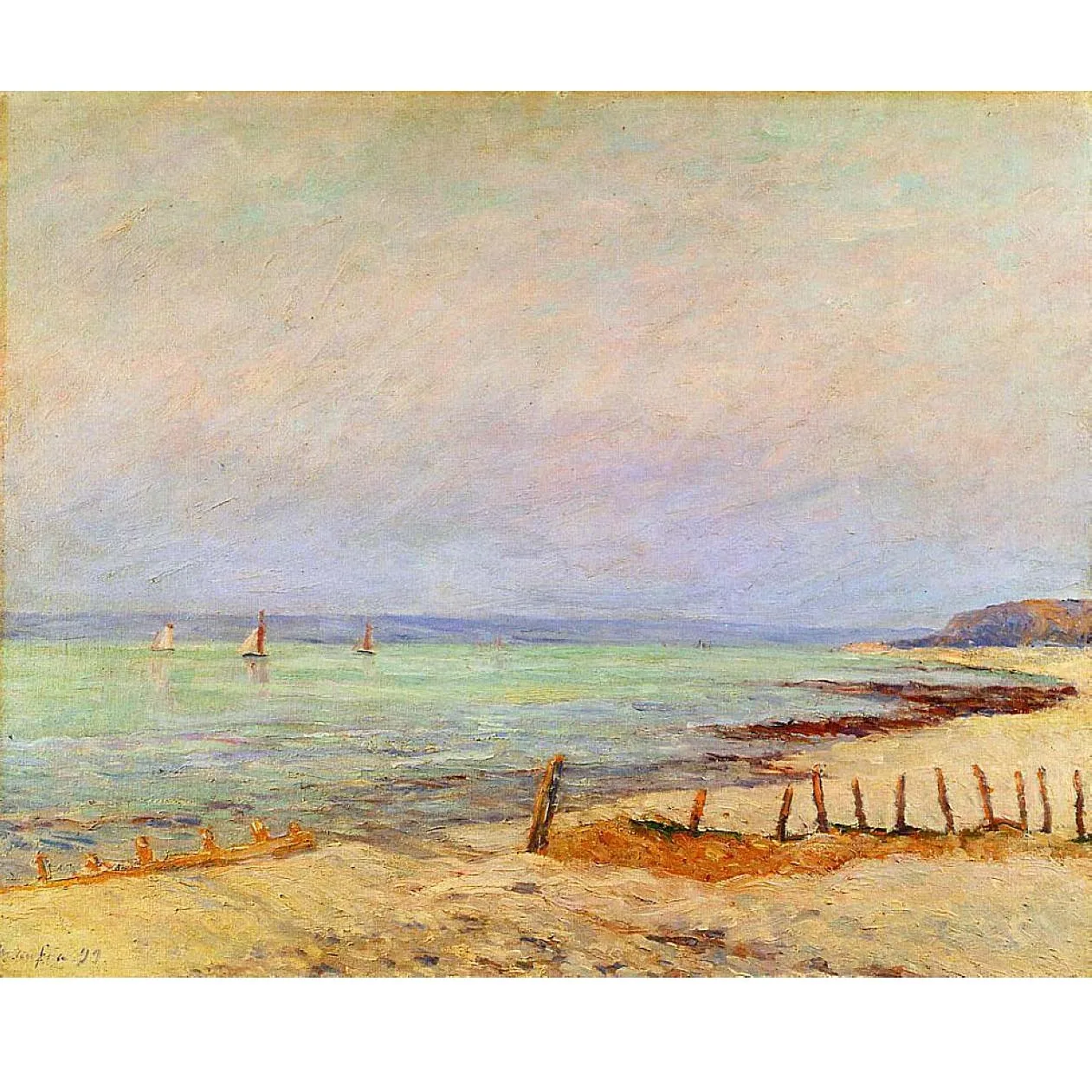 Dusk by Maxime Maufra,Seascape oil painting,Famous painting Reproduction, Landscape oil painting,Home decoration,Wall art canvas