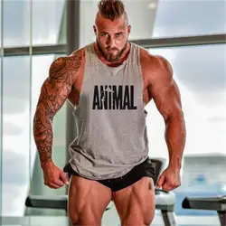 Marca palestra Mens canotta posteriore canotta Muscle Fashion senza maniche Stringer abbigliamento canottiere Bodybuilding allenamento Fitness camicia sportiva