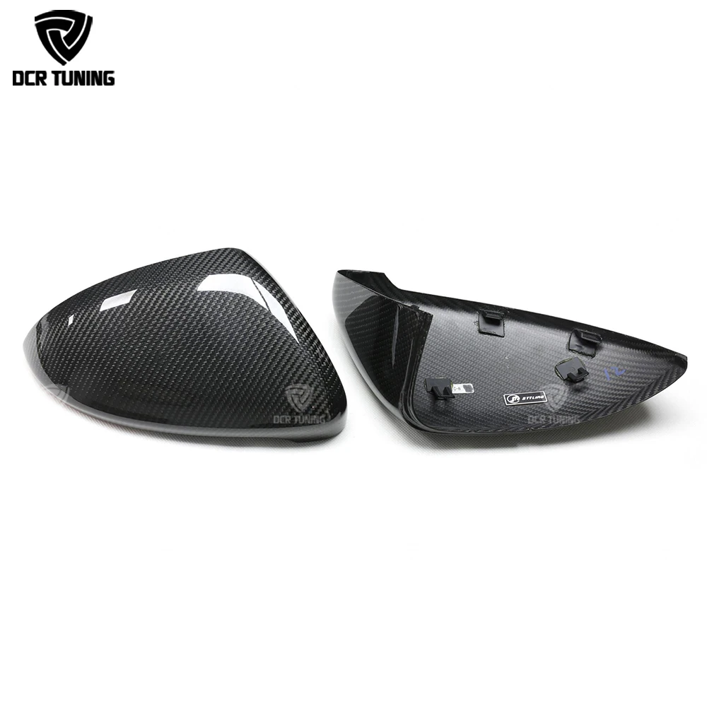 For Volkswagen for VW Golf 7 MK7 MK7.5 R Gti Tsi Full Dry Carbon Fiber RearView Mirror Cover Caps 1:1 Replacement