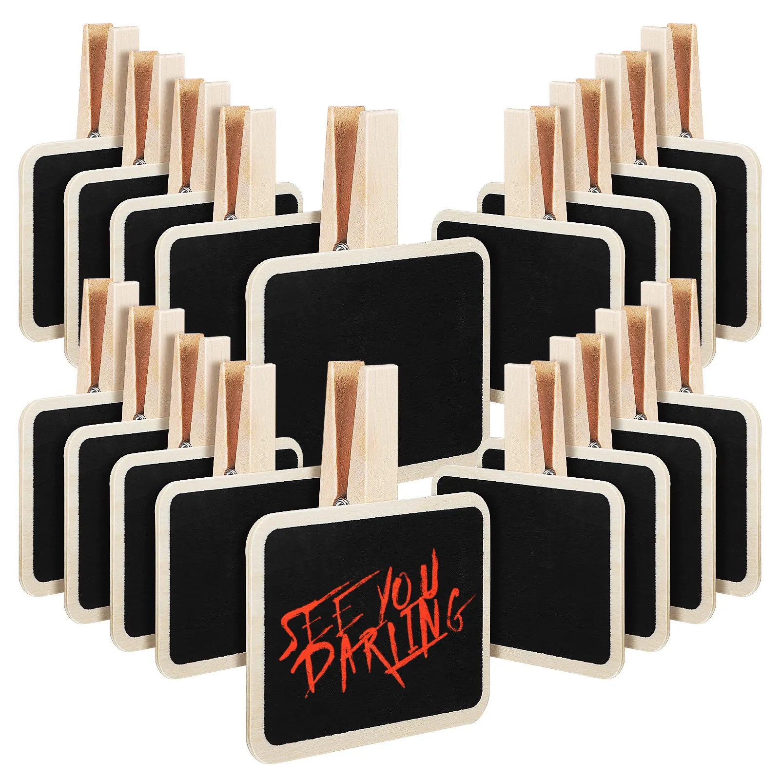 

20 шт. деревянных мини-досок для записей, компактные, легко стираемые, для организации буфетов, вечеринок, магазинов, демонстрации товаров