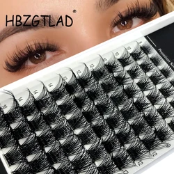 10D-20D Russian Volume Beam Eyelashes Segments Natural Eye Lash DIY 72 Cluster Eyelashes Segment Lashes ресницы ласточкин хвост