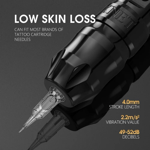 Imagen 2 del producto Xnet Titan 2024 máquina de tatuaje inalámbrica pluma rotativa con agarre Extra de 38mm Motor Sin Núcleo pantalla LCD Digital para cuerpo de artista