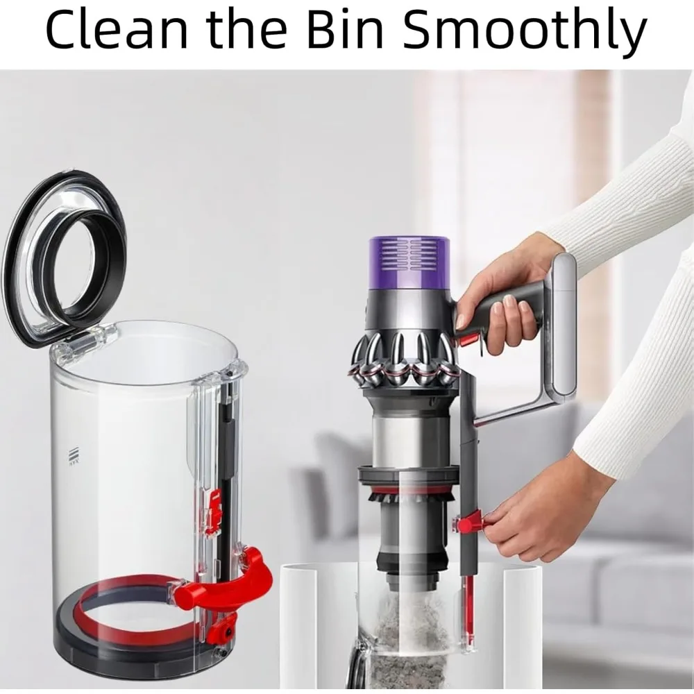 Dust Bin  Compatible for Dyson V10 Cyclone Series Absolute Animal  Total Clean, SV12 Vacuum Canister Bin with HEPA Filter view 6