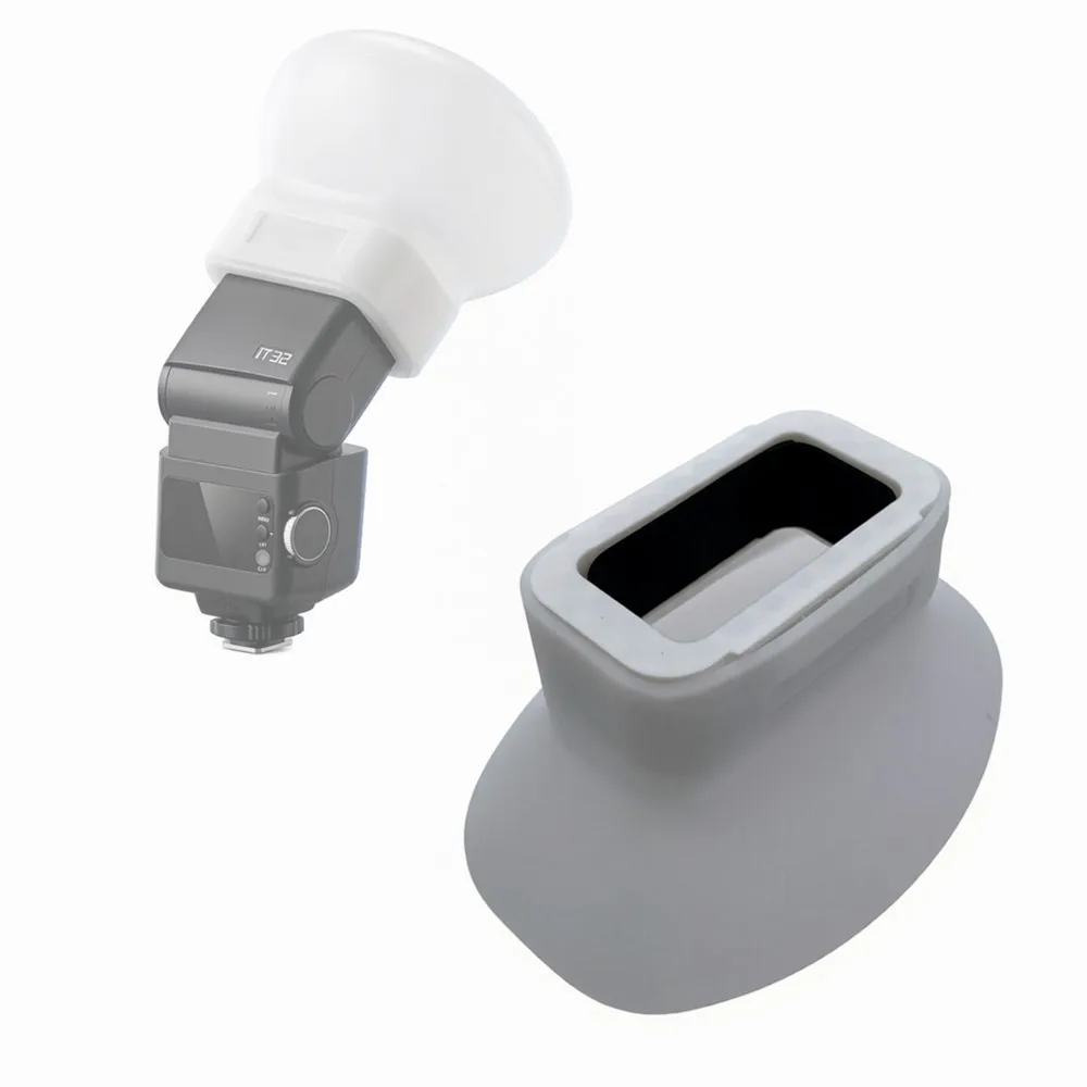Silicone Flash Diffuser Soft Dome Diffusion Bounce Light Softener Portable Photography for Godox V480 TT350 V350 IT32 Speedlite
