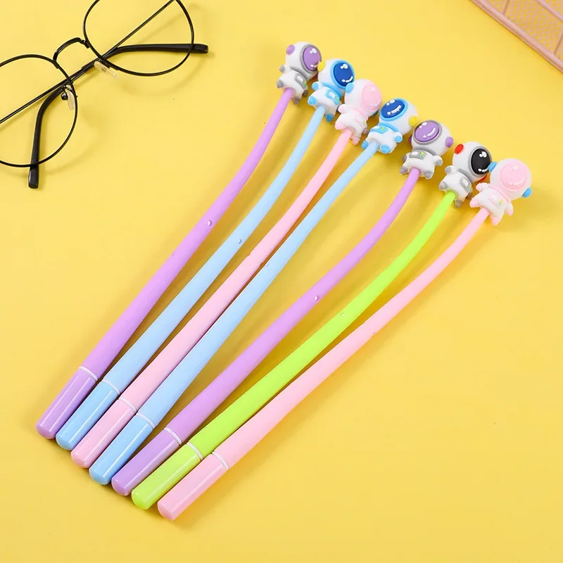 36Pcs Wholesale Astronaut Shake Music Neutral Pen, Decompression Shake Toy Pen Student Prize Stationery