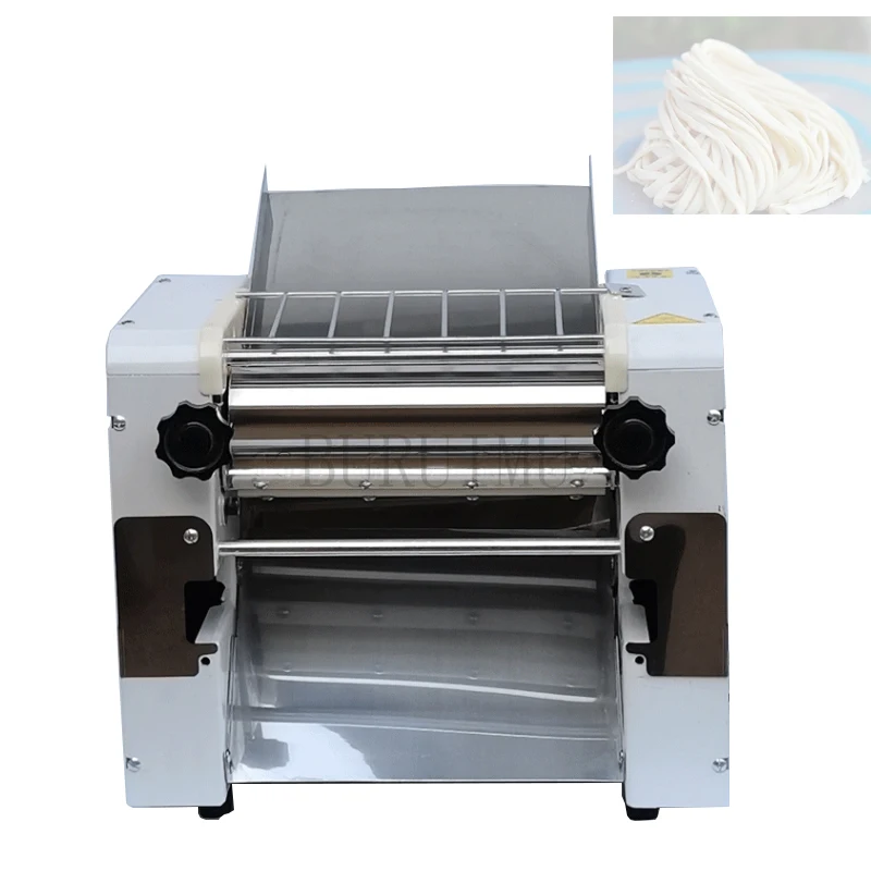 Commercial Kneading Dumpling Maker Noodle Press Machine Noodle Machine Electric Dough Roller Stainless Steel Desktop Pasta