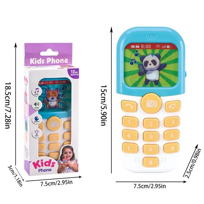 Play Phone For Kids Learning Toy Music Pretend Phone Toys Simulated Play Kids Toy Interactive Preschool Cartoon Educational Toy