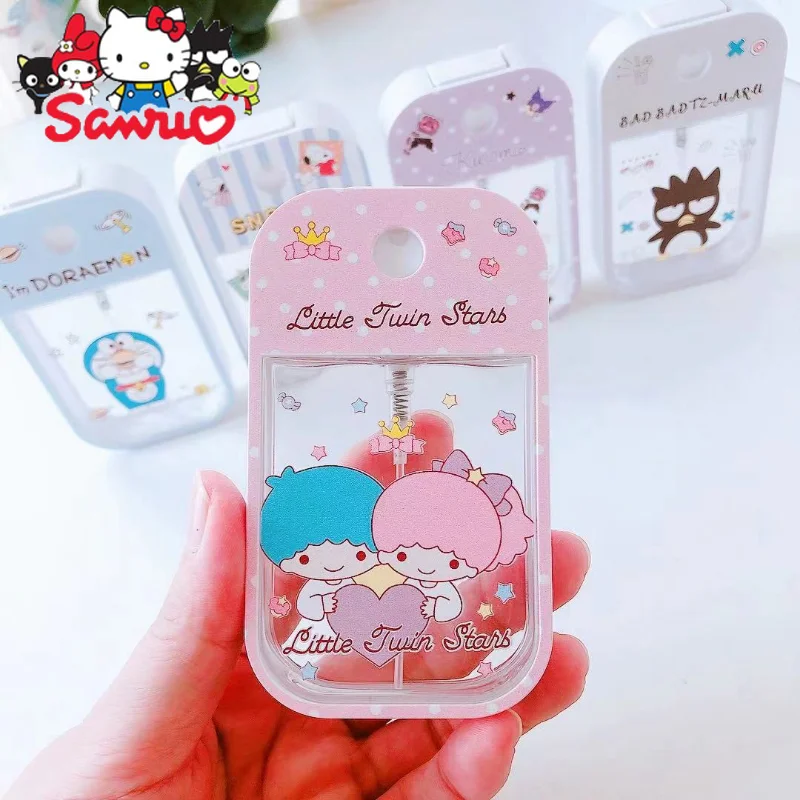 MINISO Melody Kuromi Hello Kitty Cinnamoroll Pochacco Perfume Spray Bottle Lotion Alcohol Dispensing Bottle Press Spray Bottle