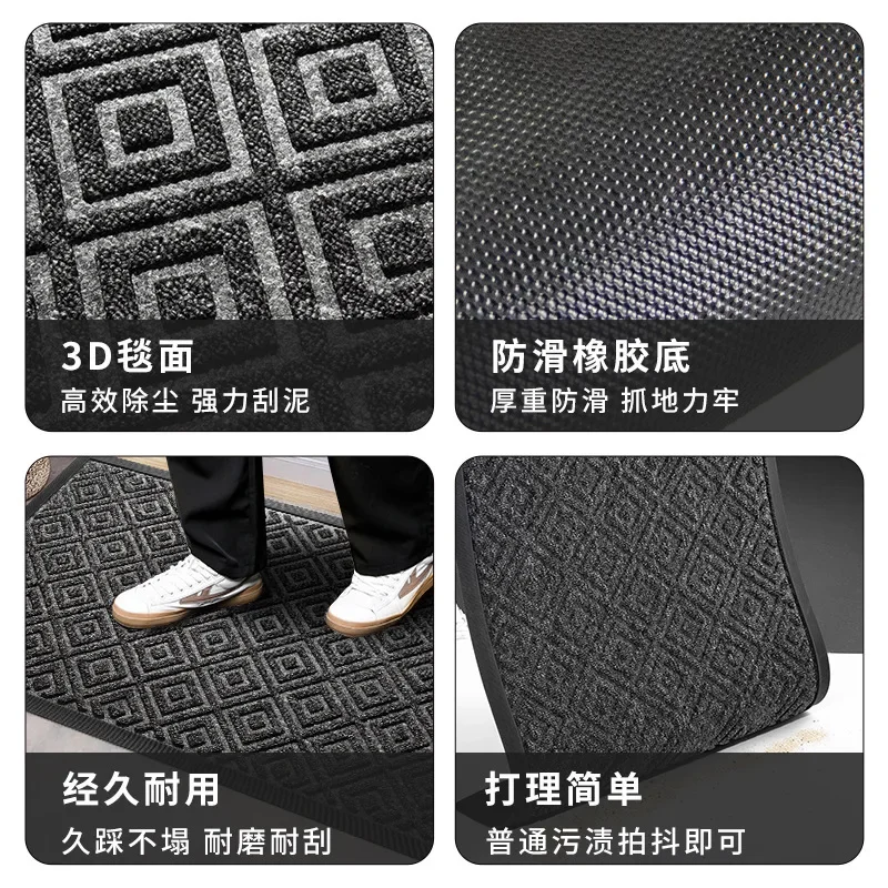 Nordic household door mats Non-slip and dirt-resistant rubber floor mats Hotel door mats Thickened carpet