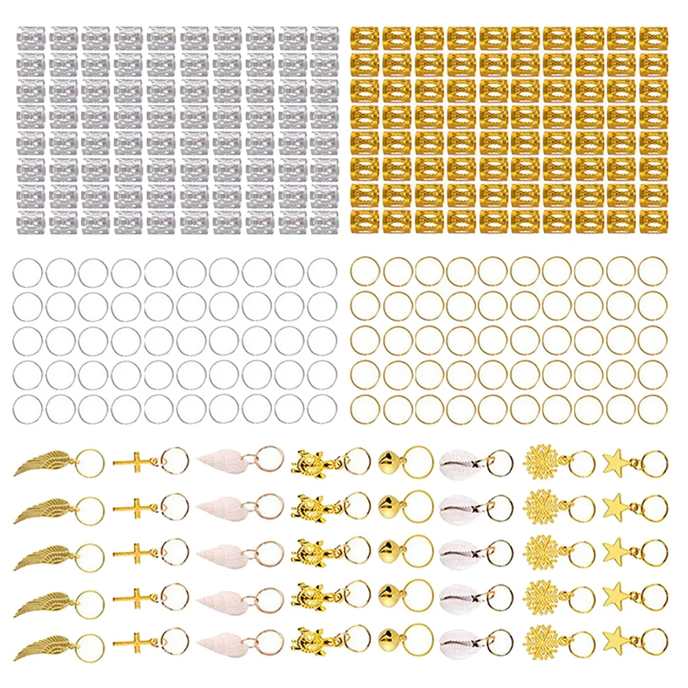 

305pcs Dreadlock Hair Buckles Dreadlocks Beads Hair Braiding Accessories Decorative Hairpins For Women Men Party Dance