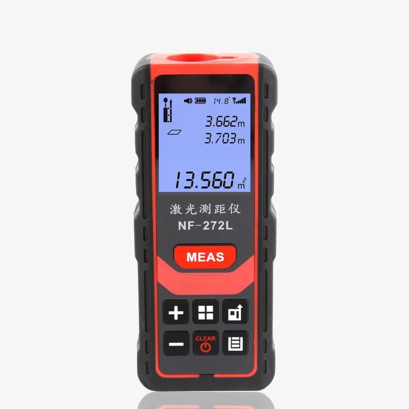 NF-272L Rechargeable Laser Rangefinder High Precision Voice Broadcast Infrared Laser Rangefinder Electronic Ruler