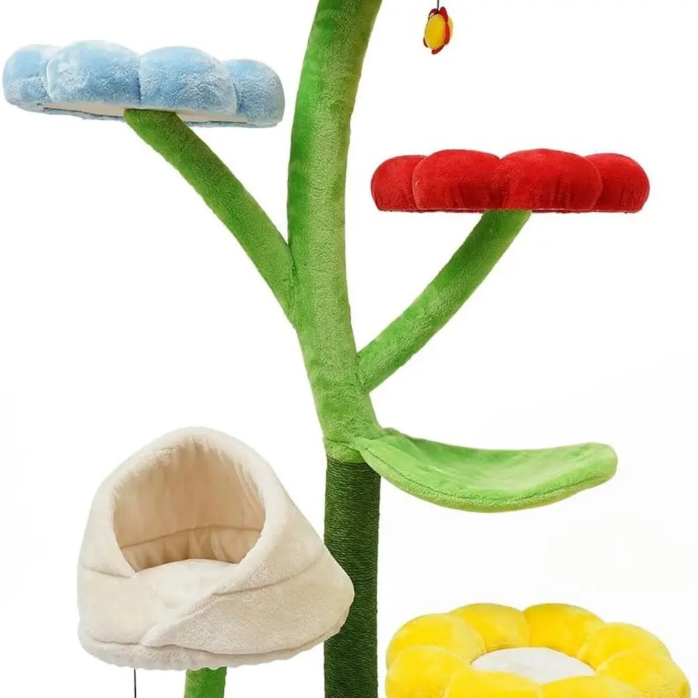 

6-Tier Cat Tree with Scratching Posts, Hammock, and Perch - Heavy-Duty Activity Center for Indoor Cats