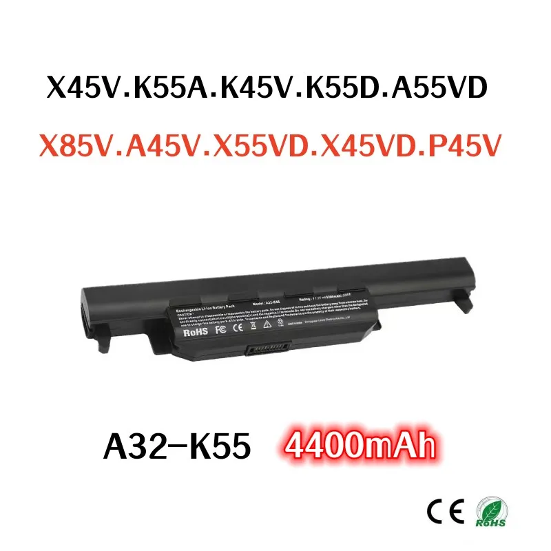 100% original 4400mAh For ASUS A32-K55 K45 X45V X55 K55A K45V K55D A55VD X85V A45V X55VD X45VD P45V laptop battery