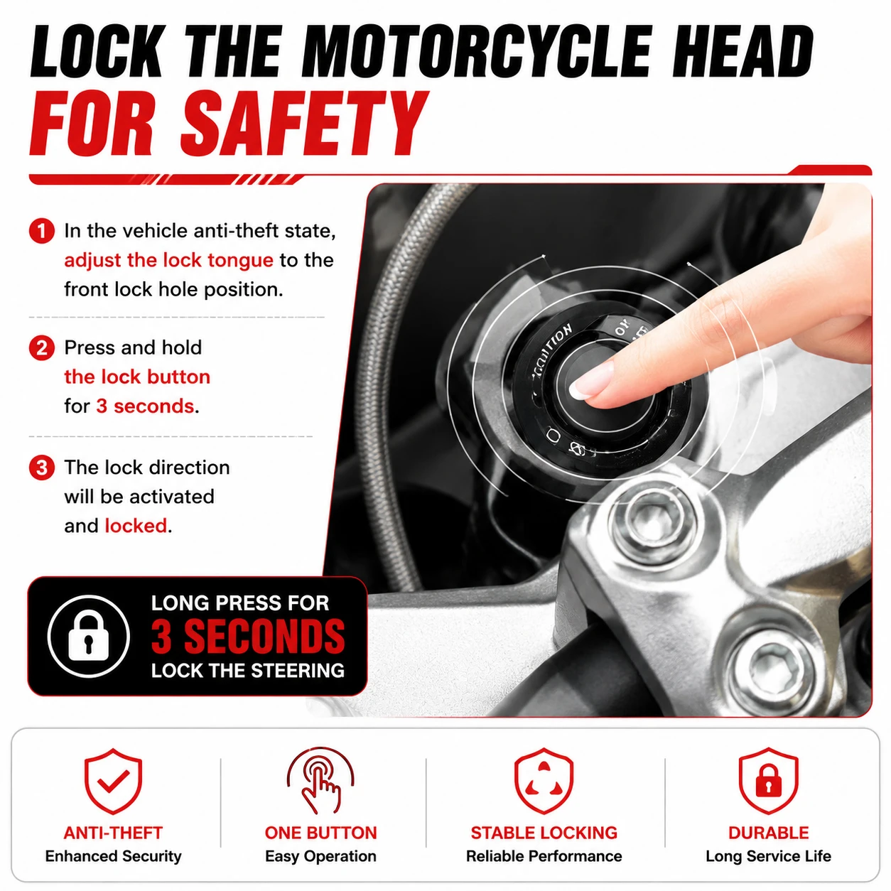 One Button Start Lock System Keyless Smart Ignition Switch Remote Control Without Key For C400X C 400X 2018-2025 Motorcycle Part