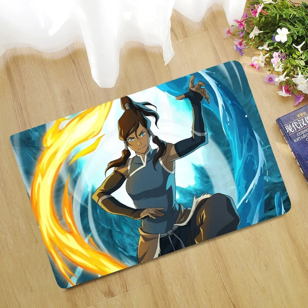 Korra Cartoon Legend Floor Mat Anti-Slip Kitchen Bedroom Handmade Tufted Rug Carpet Living Room Entrance Rug