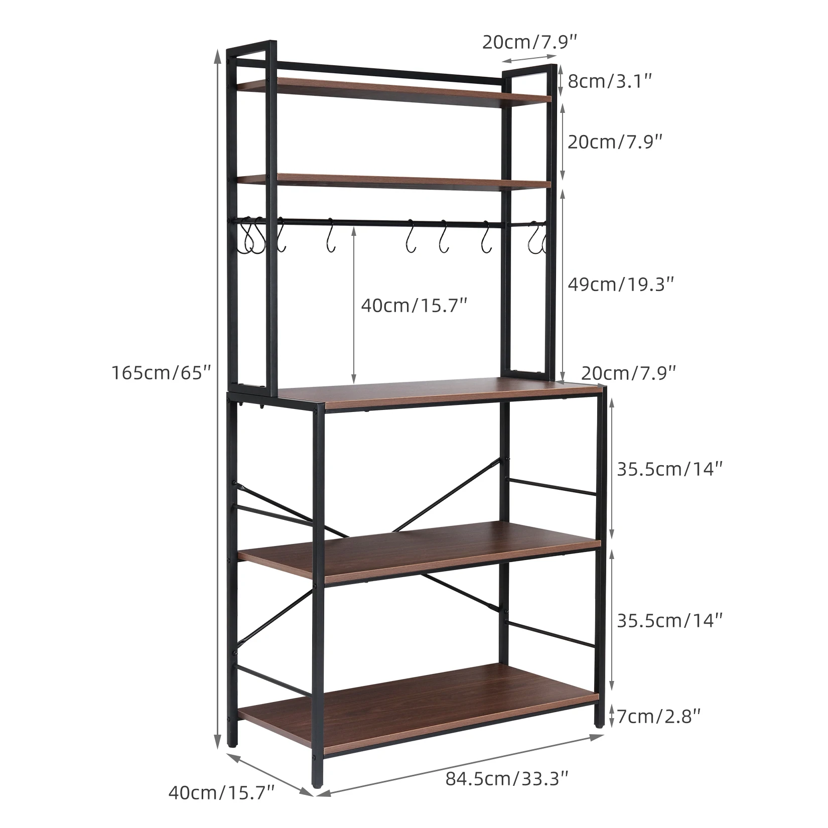 Free Standing Storage Rack Kitchen Microwave Oven Seasoning Pot Organizer Shelf  Plant Stand Bookshelf